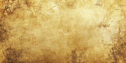 Fototapeta premium Vintage grunge paper texture in rich gold hues with an aged stained appearance featuring ample copy space for design projects and backgrounds