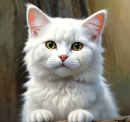 Obraz premium Illustration of fluffy cute pet.