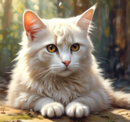 Illustration of fluffy cute pet.