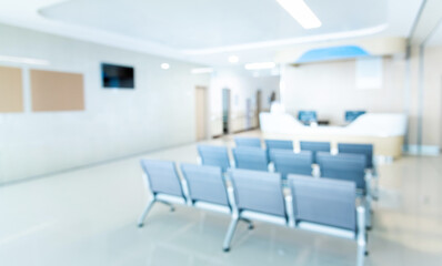 Empty waiting room in the hospital
