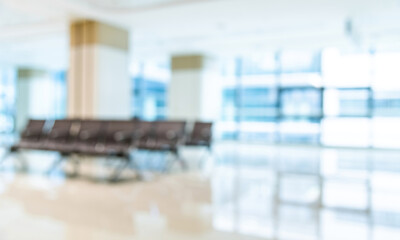 Empty waiting room in the hospital