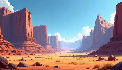 Martian landscape isolated on transparent background