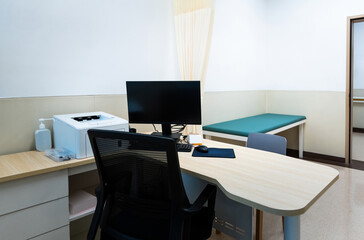 Interior of modern doctor's office in hospital