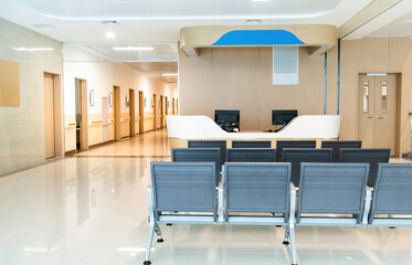 Empty waiting room in the hospital
