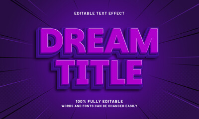 Obraz premium dream title editable text effect with a winner champion and victory theme