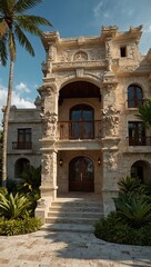 Fototapeta premium Transport yourself to a tropical paradise