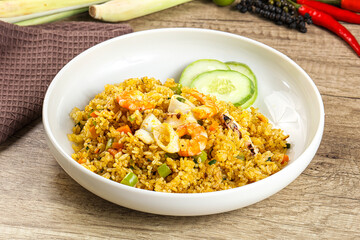 Asian Fried rice with seafood