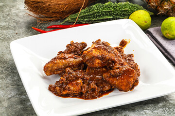 Indian cuisine - Vindaloo fish with spices