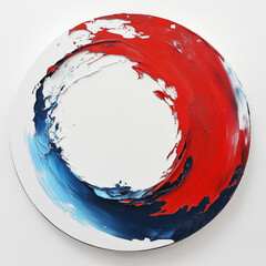 wall painting (red) (blue) icon with white background
