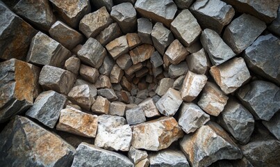 Rough stones form a spiral reaching an opening.