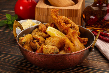 Fritto misto - deep fried seafood mix