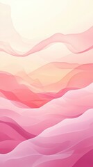 Fototapeta premium Abstract Pink and White Wave Landscape Design
