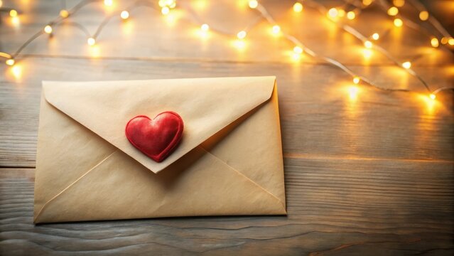 A heartfelt message awaits, sealed with love and illuminated by warm lights