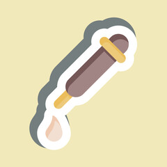 Sticker Pipette. related to Vape symbol. design editable