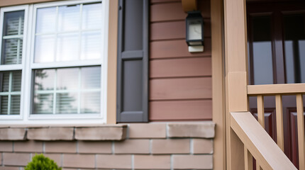 Captivating House Exterior: Brick Facade, Porch, and Classic Design. Discover the allure of this charming suburban home, showcasing elegant architecture and inviting curb appeal.