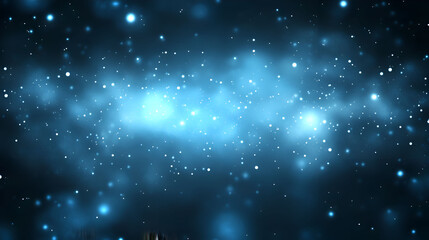 Obraz premium Abstract Blue Nebula Cosmic Dust Background