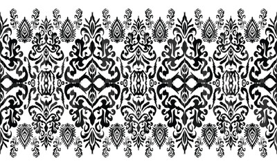Geometric ethnic flower pattern for background,fabric,wrapping,clothing,wallpaper,Batik,carpet,embroidery style.