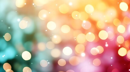 Obraz premium Golden bokeh light effects on a dark background creating a warm festive and magical atmosphere