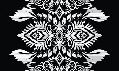 Geometric ethnic flower pattern for background,fabric,wrapping,clothing,wallpaper,Batik,carpet,embroidery style.