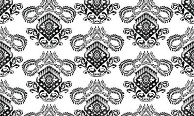 Geometric ethnic flower pattern for background,fabric,wrapping,clothing,wallpaper,Batik,carpet,embroidery style.
