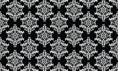 Geometric ethnic flower pattern for background,fabric,wrapping,clothing,wallpaper,Batik,carpet,embroidery style.