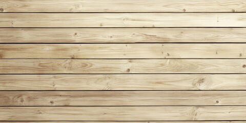 Fototapeta premium Light beige wooden plank background with horizontal lines and subtle grain patterns creating a warm and inviting texture for design use