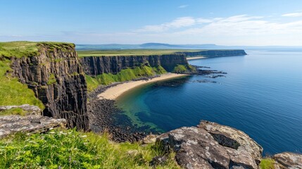 Coastal Cliffs and Sandy Beach