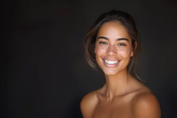 Close up beauty photo of nice young woman.