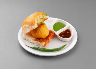 Vada pav, alternatively spelt wada pao, is a vegetarian fast food dish native to the Indian state...