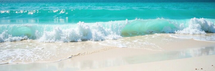 White sand, crystal clear water, rolling waves , texture, tropical
