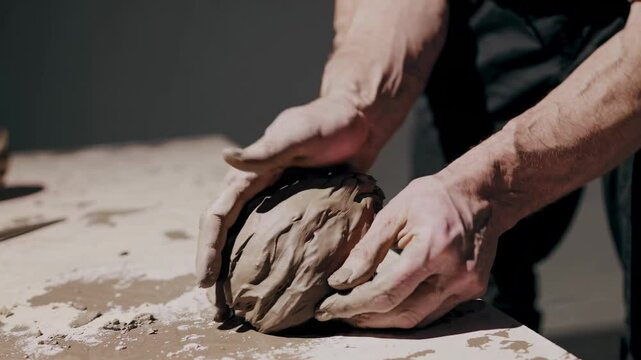 Hands shaping clay into art at a pottery studio during a creative workshop