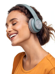 Fototapeta premium woman listening to music