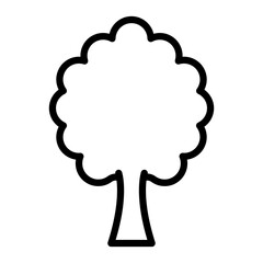 Tree Vector Line Icon Design
