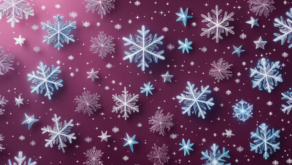 christmas background with snowflakes