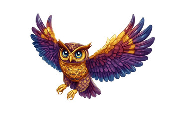 Obraz premium owl flying isolated on white.