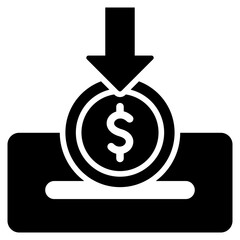 Setting and Mobile Banking Glyph Icon	