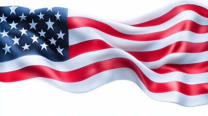 Fototapeta premium An american flag, symbol of freedom and unity waving proudly in the breeze majestic