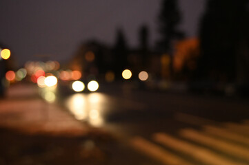 evening city light blur background	