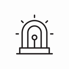 Security alarm alert system icon vector sign