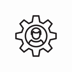 User settings configuration gear icon vector sign