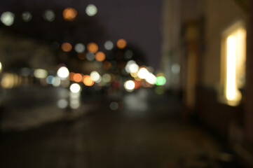evening city light blur background	