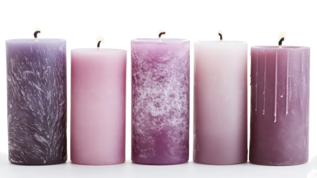 Elegant Collection of Unique Candles in Various Designs Generative AI