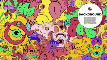 Naklejka premium Dynamic vector wallpaper with colorful fractal patterns and layouts, perfect for your poster, banner, and fabric print needs.