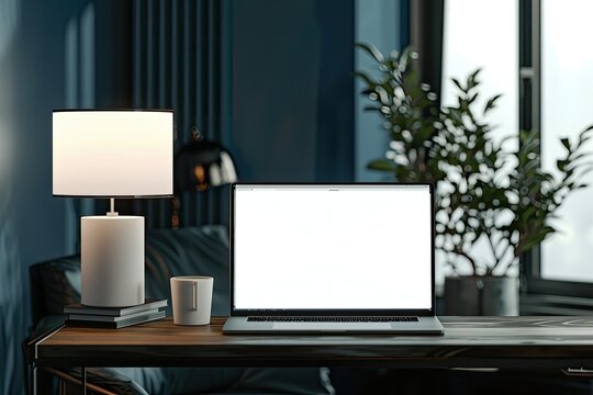 Sharp Image of Desktop with Laptop and Graphic Tablet