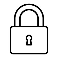 Lock Vector Line Icon Design