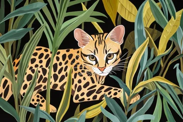 A striking image of an ocelot prowling through dense undergrowth, spotted coat camouflaged. © Nico
