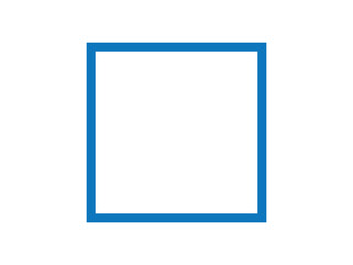 Rectangle shape symbol, black and white vector silhouette illustration