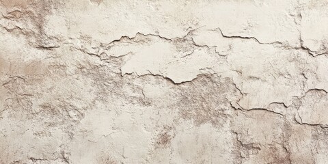 Fototapeta premium Textured plaster wall background with cracked beige and cream surface, showcasing intricate patterns and earthy tones for versatile design use.