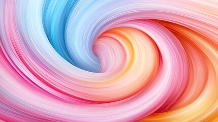 Fototapeta premium Marble watercolor idea. Colorful abstract swirl design blending pastel shades of pink, blue, and orange.