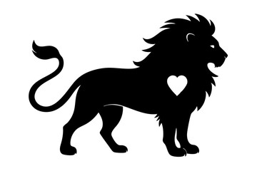 silhouette of a lion